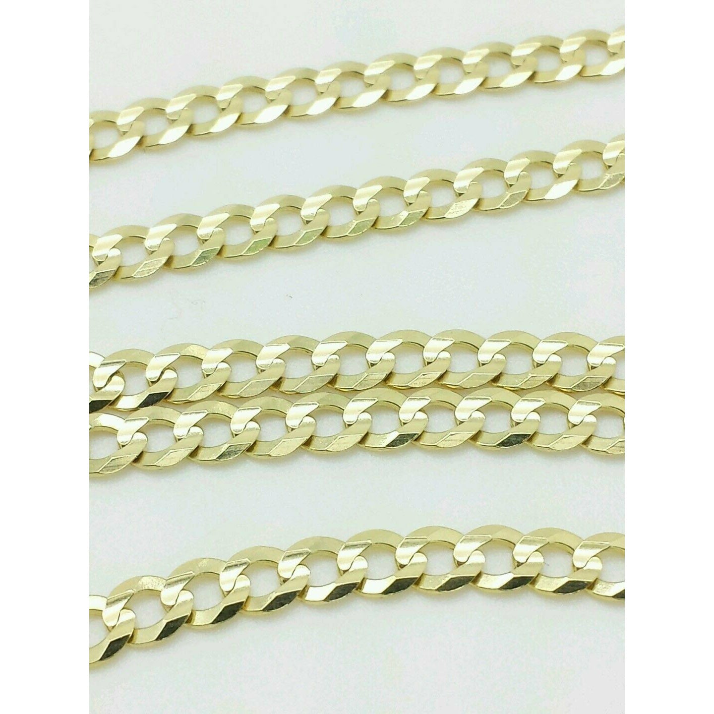 10K Genuine Solid Yellow Gold Cuban Necklace Chain Discount Get To Buy