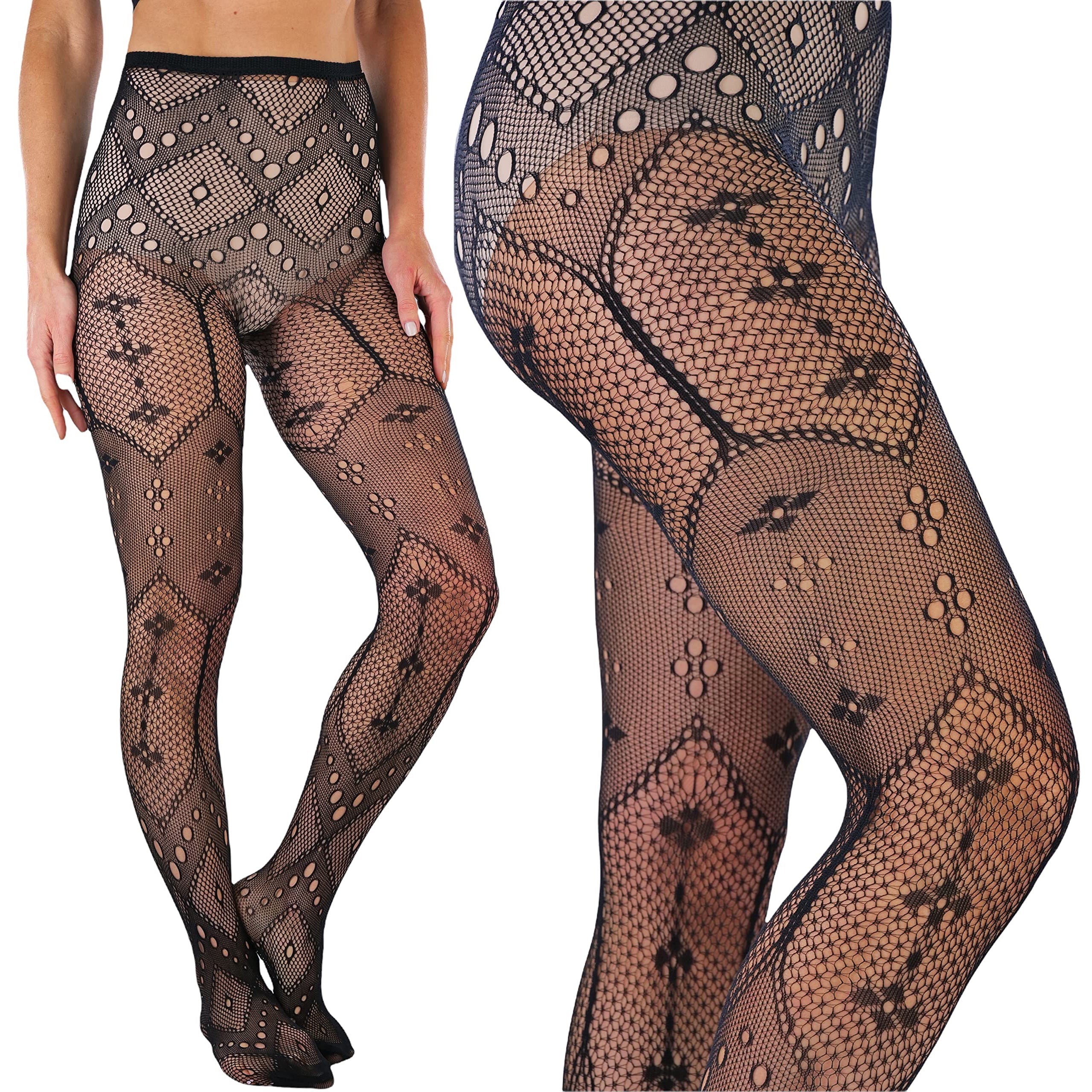 6-Pack: ToBeInStyle Women's Patterned Fishnet Pantyhose With Paypal Low Pice