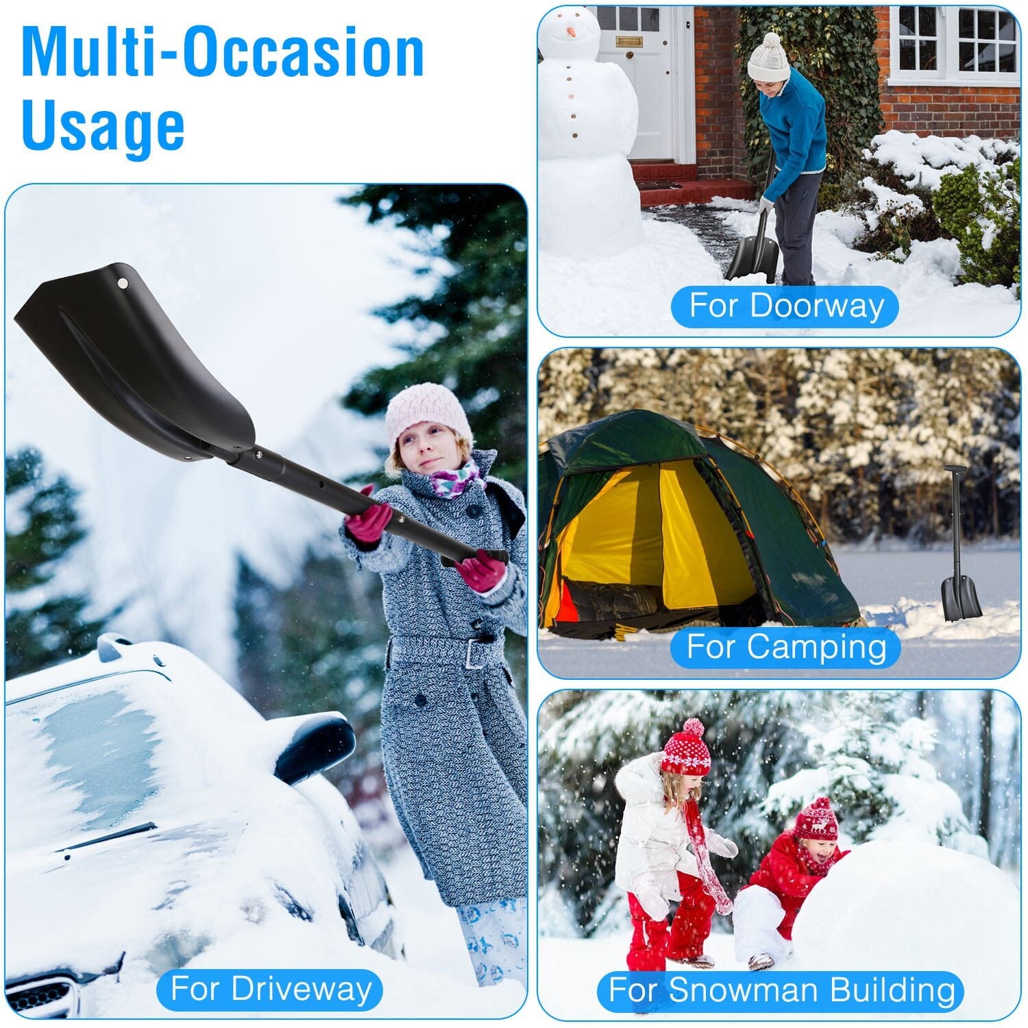 Aluminum Snow Shovel Portable Lightweight Camping Garden Beach Shovel Sale Nicekicks