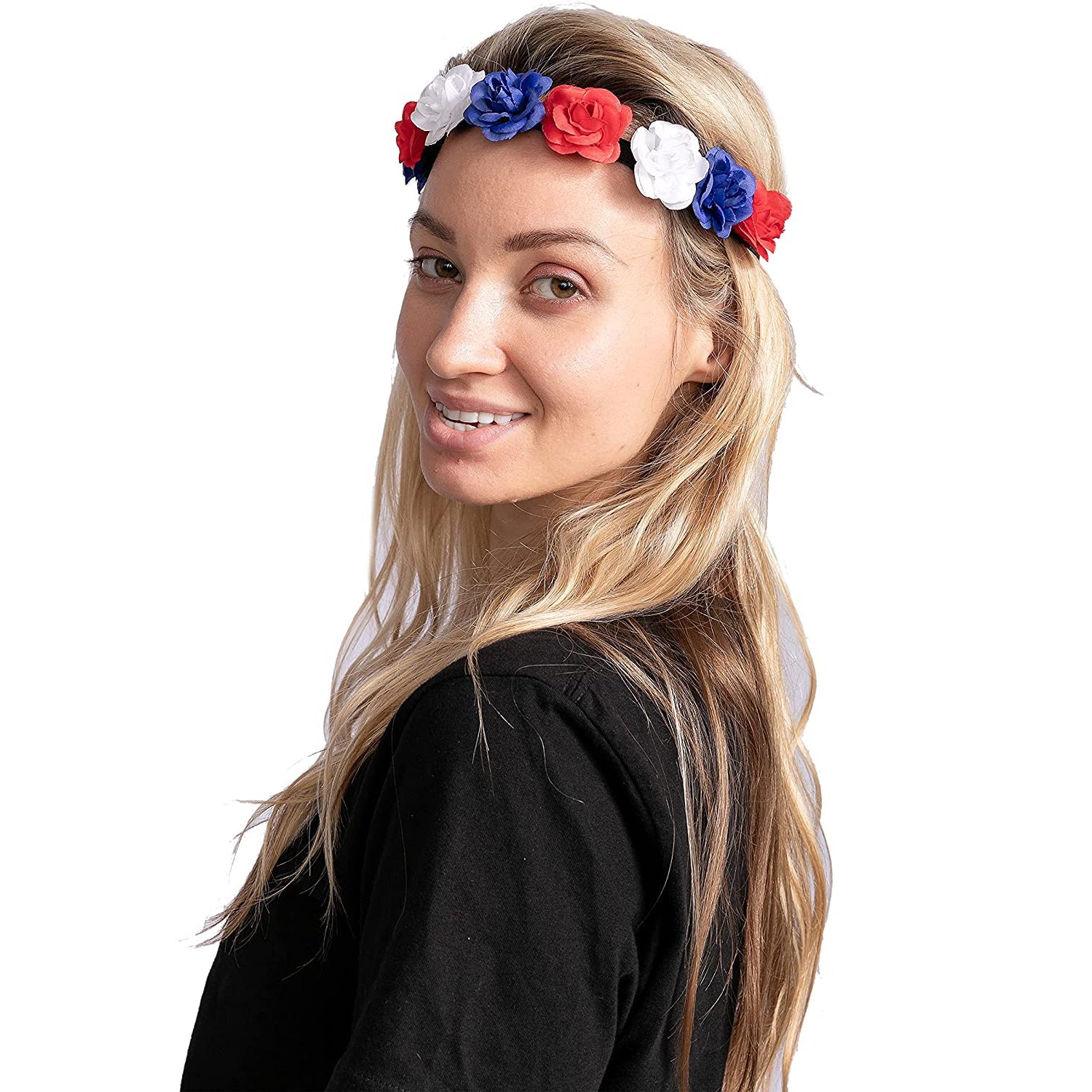 6-Piece: Patriotic Flower Headbands Cheap Real Authentic