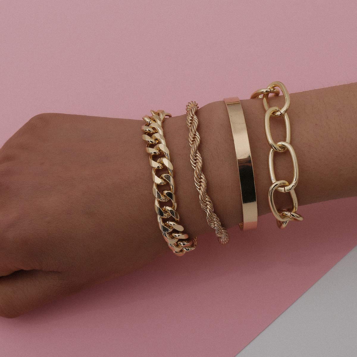 4-Piece: Women Adjustable Boho Chain Bracelets Set Cheap Outlet Locations