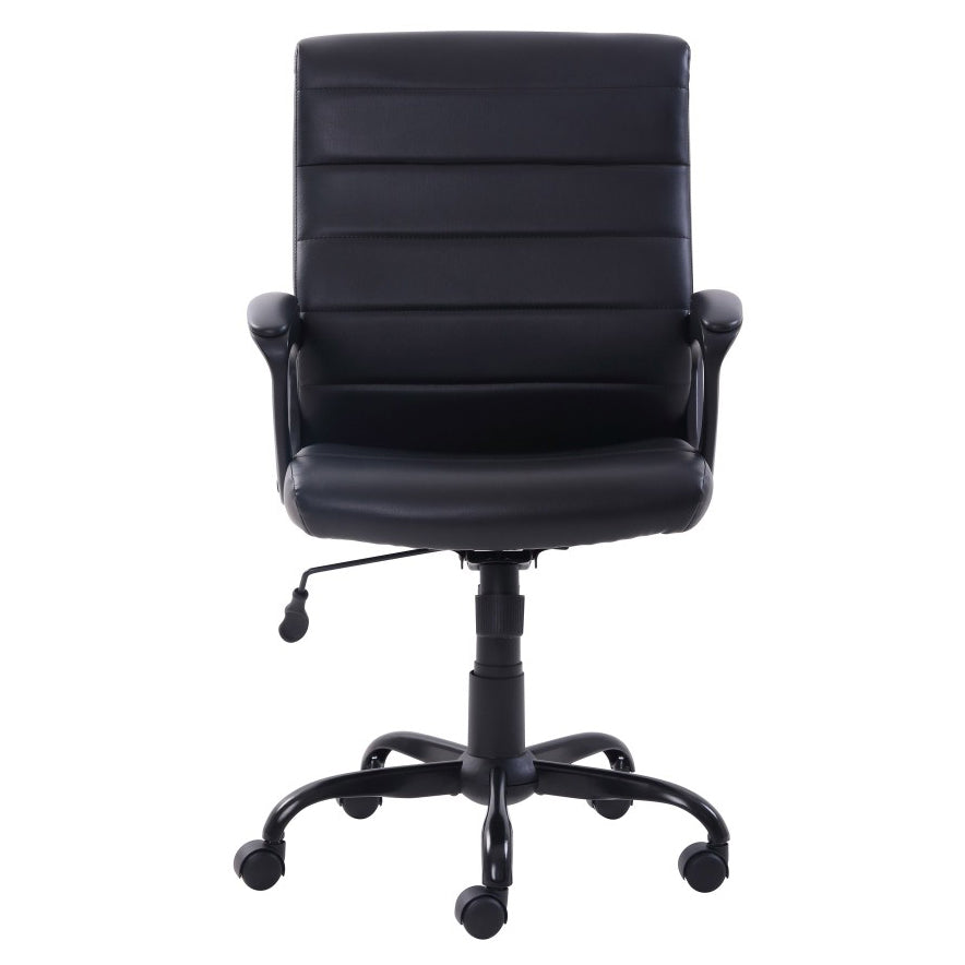 Mainstays Bonded Leather Mid-Back Manager's Office Chair Get To Buy For Sale