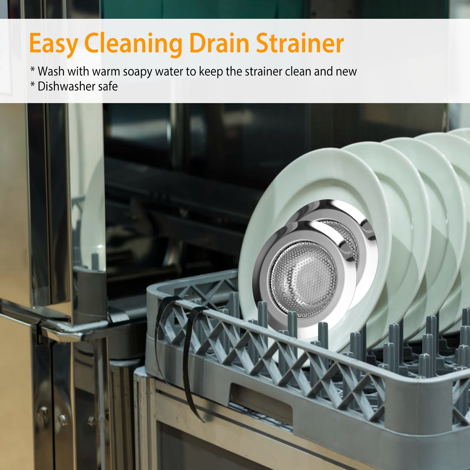 2-Piece: 4.53-Inch Kitchen Sink Strainer Cheap Sale Pay With Paypal