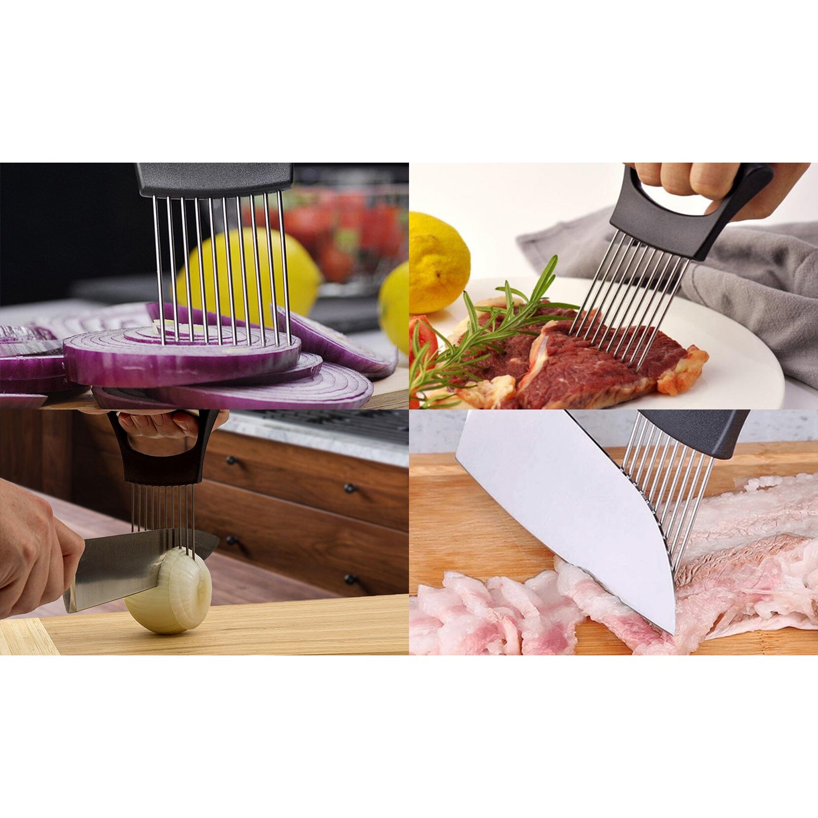 2-Pack: Ultra Sharp Knife Sharpener and Stainless Steel Vegetable and Meat Slicer Holder Finishline