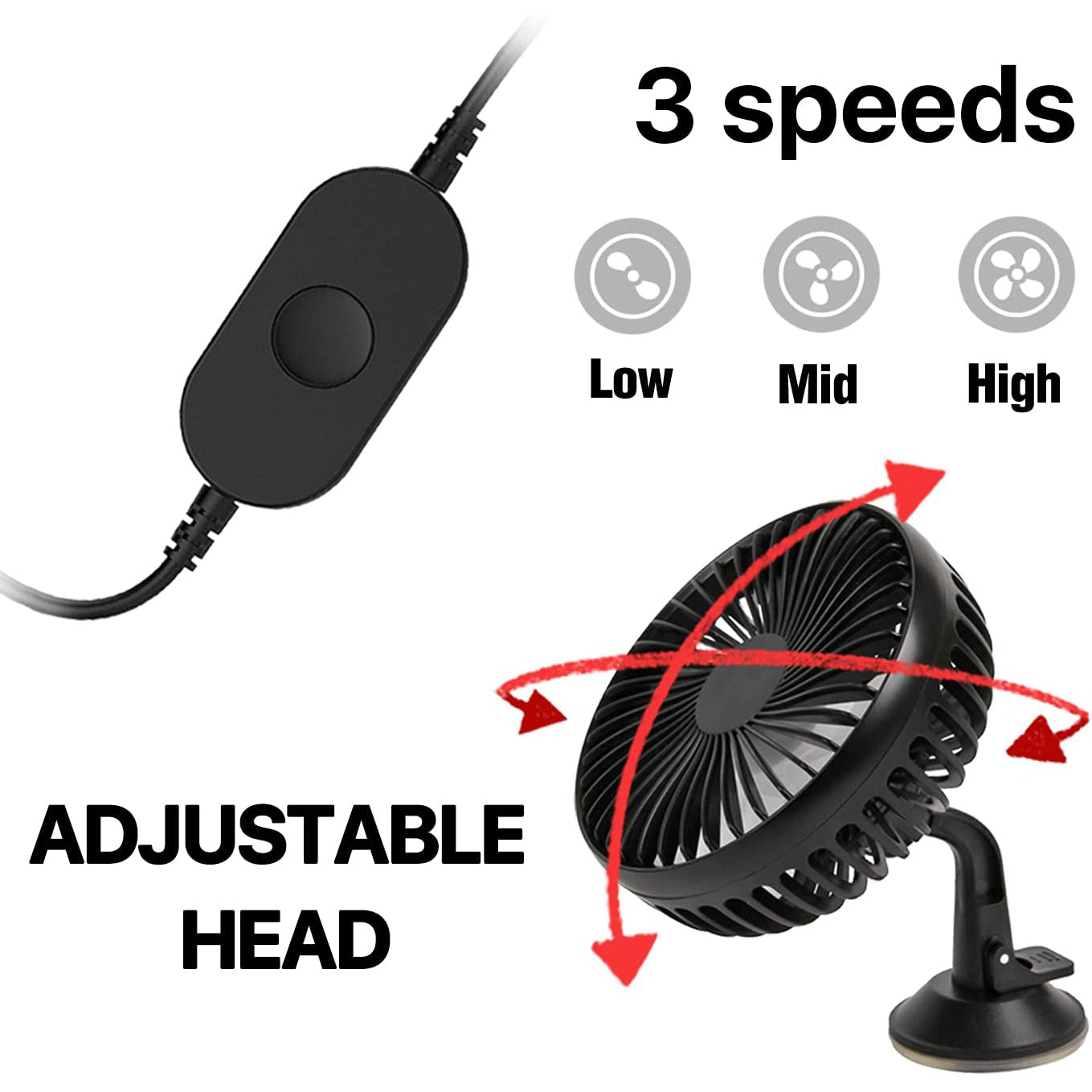 Cooling Car Fan USB Plug for Car/Vehicle Cheap Supply