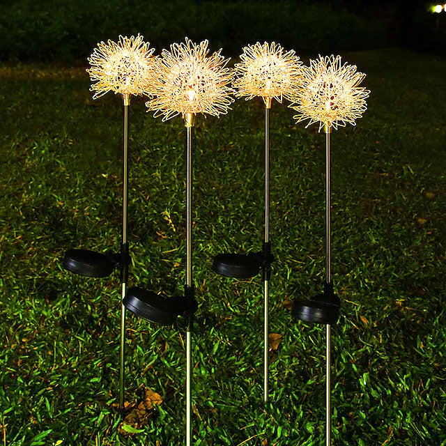 2-Pack: Outdoor Solar Dandelion Lawn Lights 100% Original Sale Online