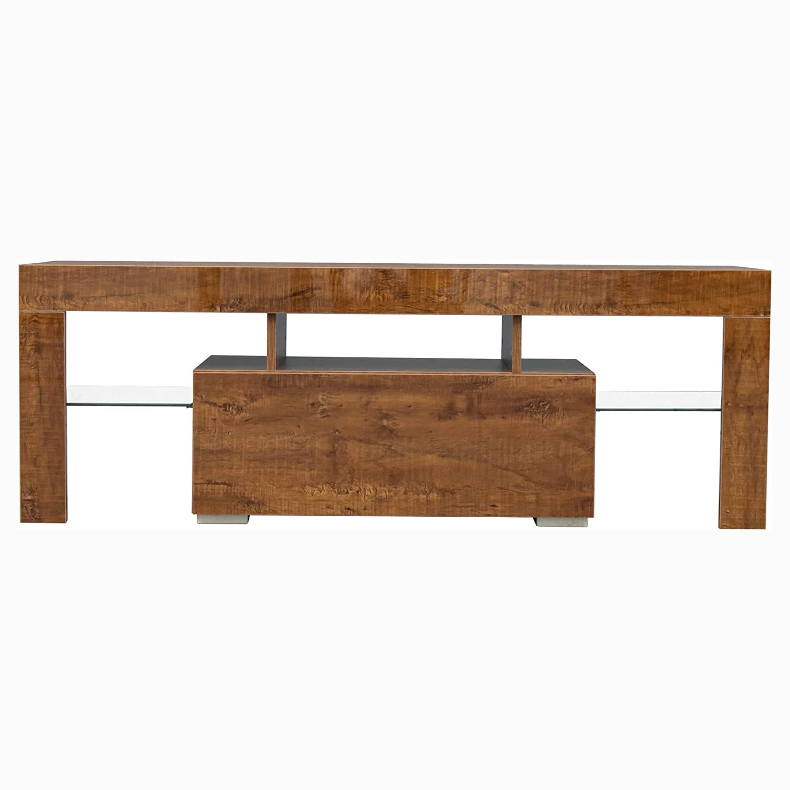 TV Stand with LED Lights Open Shelf Console Storage Table Free Shipping Pices