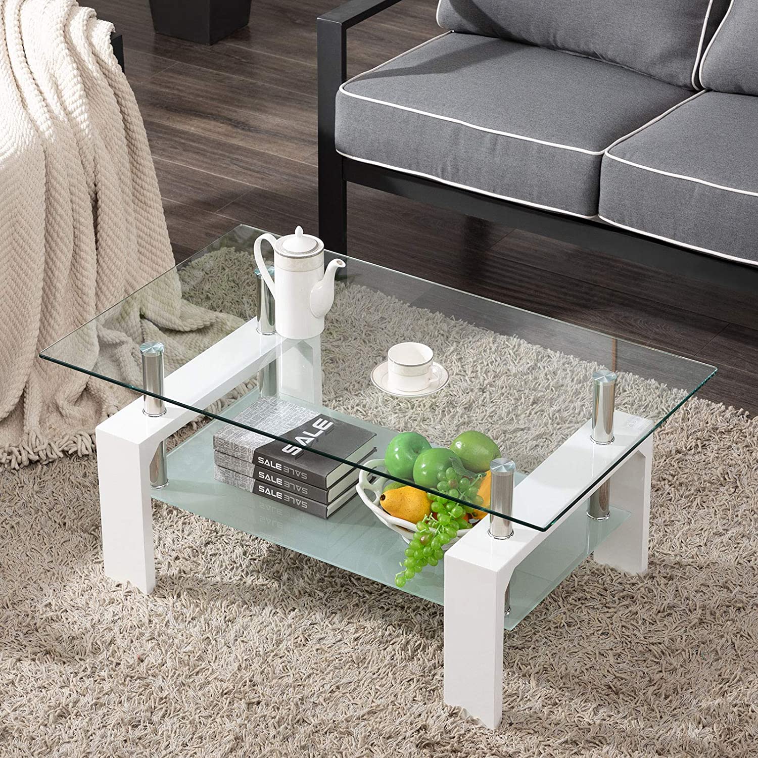 Living Room Rectangle Glass Coffee Table Buy Cheap Fake