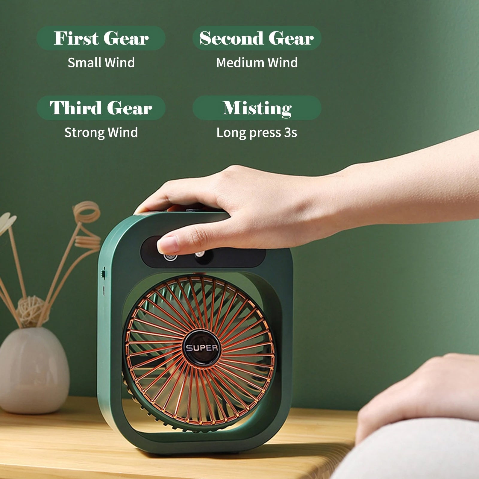 USB Rechargeable Desktop Spray Fan Free Shipping Shop For