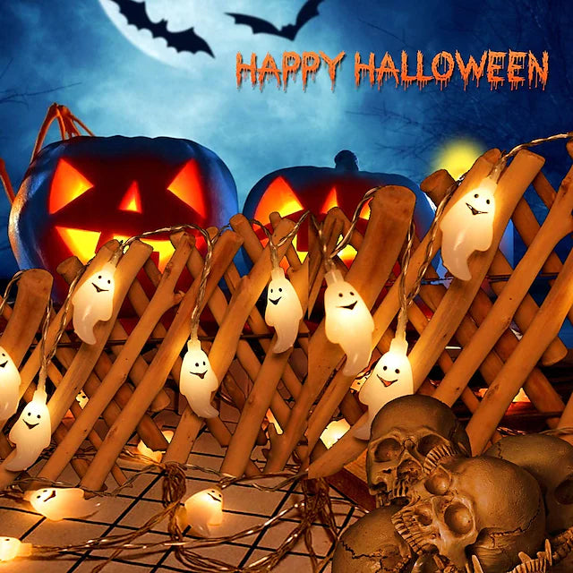 Halloween Cute Ghost LED String Lights Upholstery Lights Sale Supply