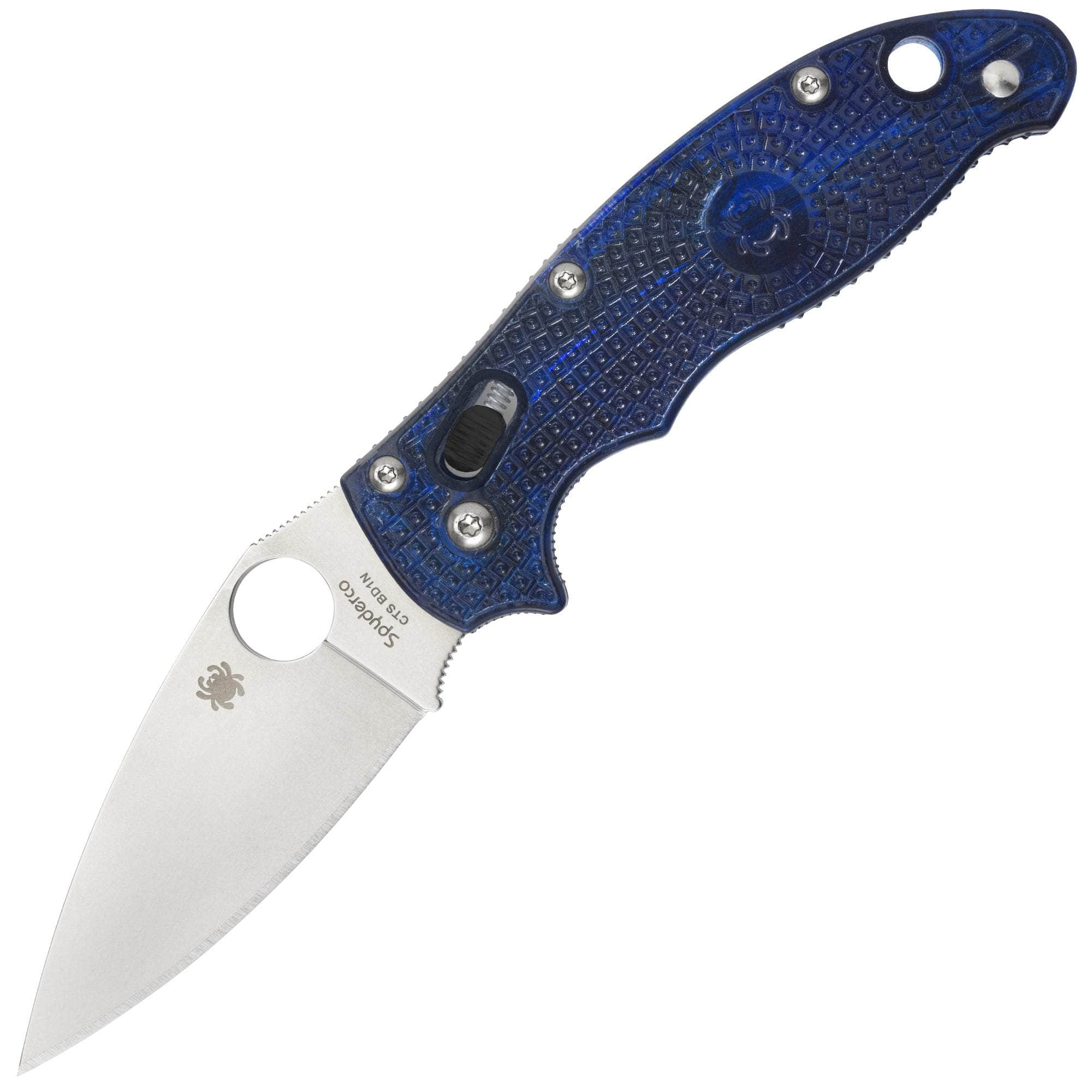 Spyderco Manix 2, 3.4 BD1N Blade, Translucent Blue FRCP Handle - C101PBL2 Fashionable For Sale