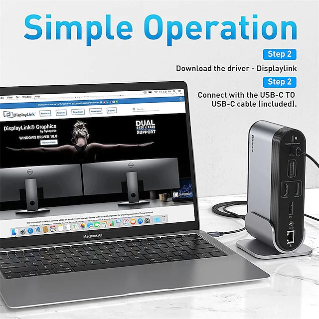 16-in-1 Multifunctional Type-C Hub Docking Station Free Shipping Inexpensive