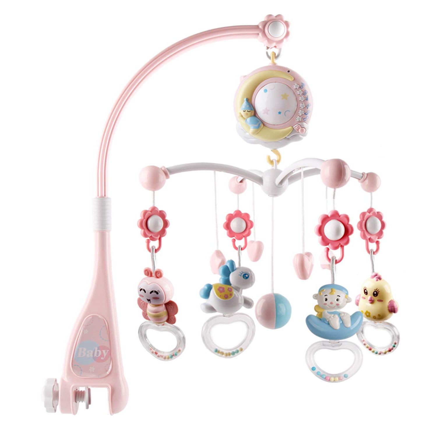 Mobile Star Projection Nursery Light Baby Rattle Toy with Music Box Remote Control Enjoy Online