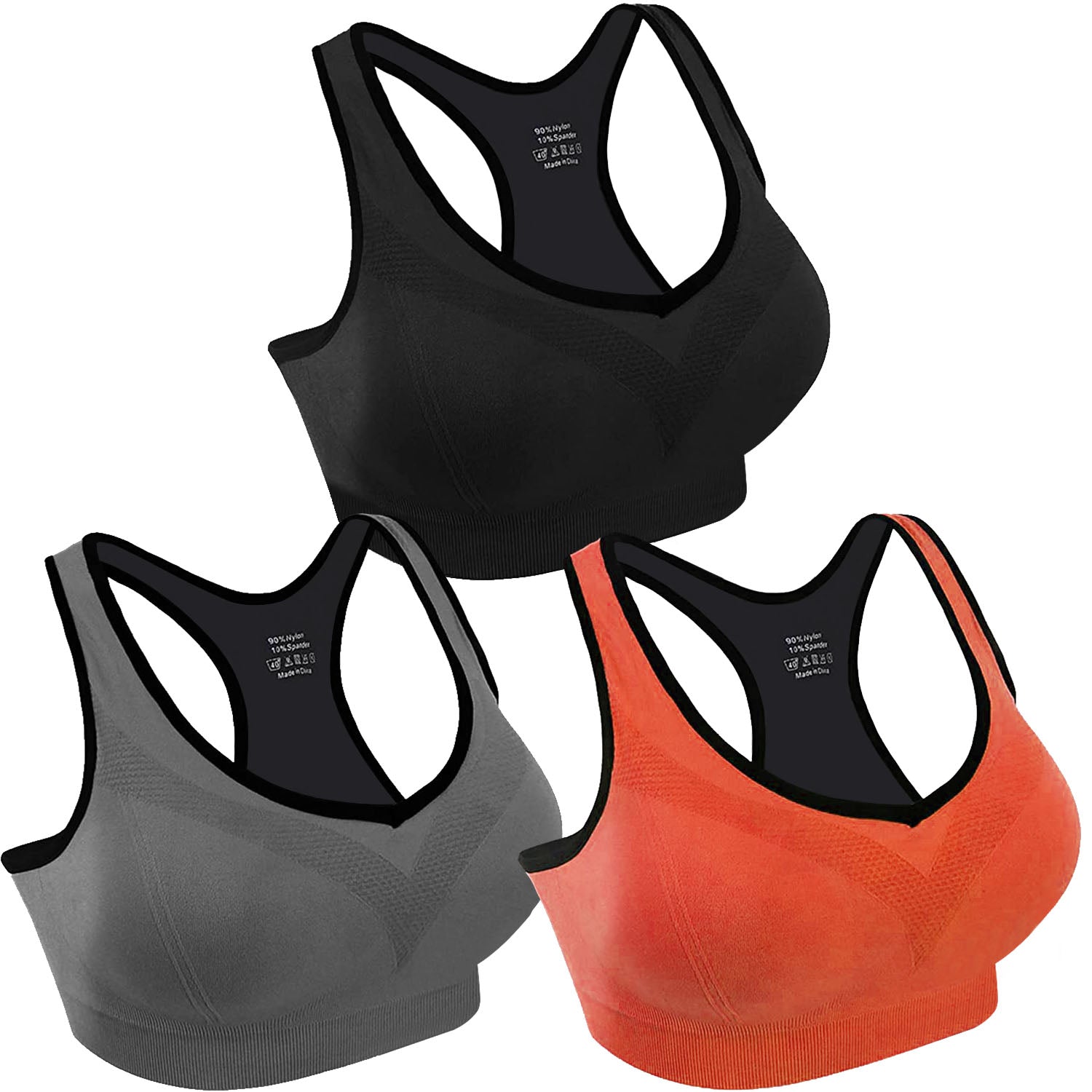 3-Pack: Women Padded Sports Bras Online Online Cheap Pice