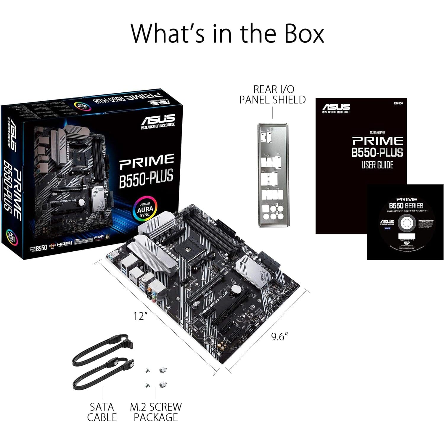 ASUS Prime B550-PLUS AMD AM4 Zen 3 Ryzen 5000 & 3rd Gen Ryzen ATX Motherboard (PCIe 4.0, ECC Memory, 1Gb LAN, HDMI 2.1, DisPlayPort 1.2 (4K@60HZ), Addressable Gen 2 RGB Header and Aura Sync) (Refurbis Visit Online