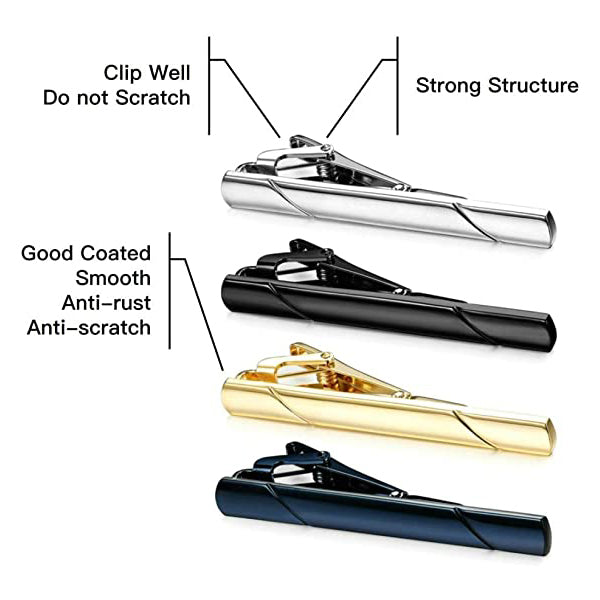 4-Piece: Men's Tie Clips Free Shipping Online