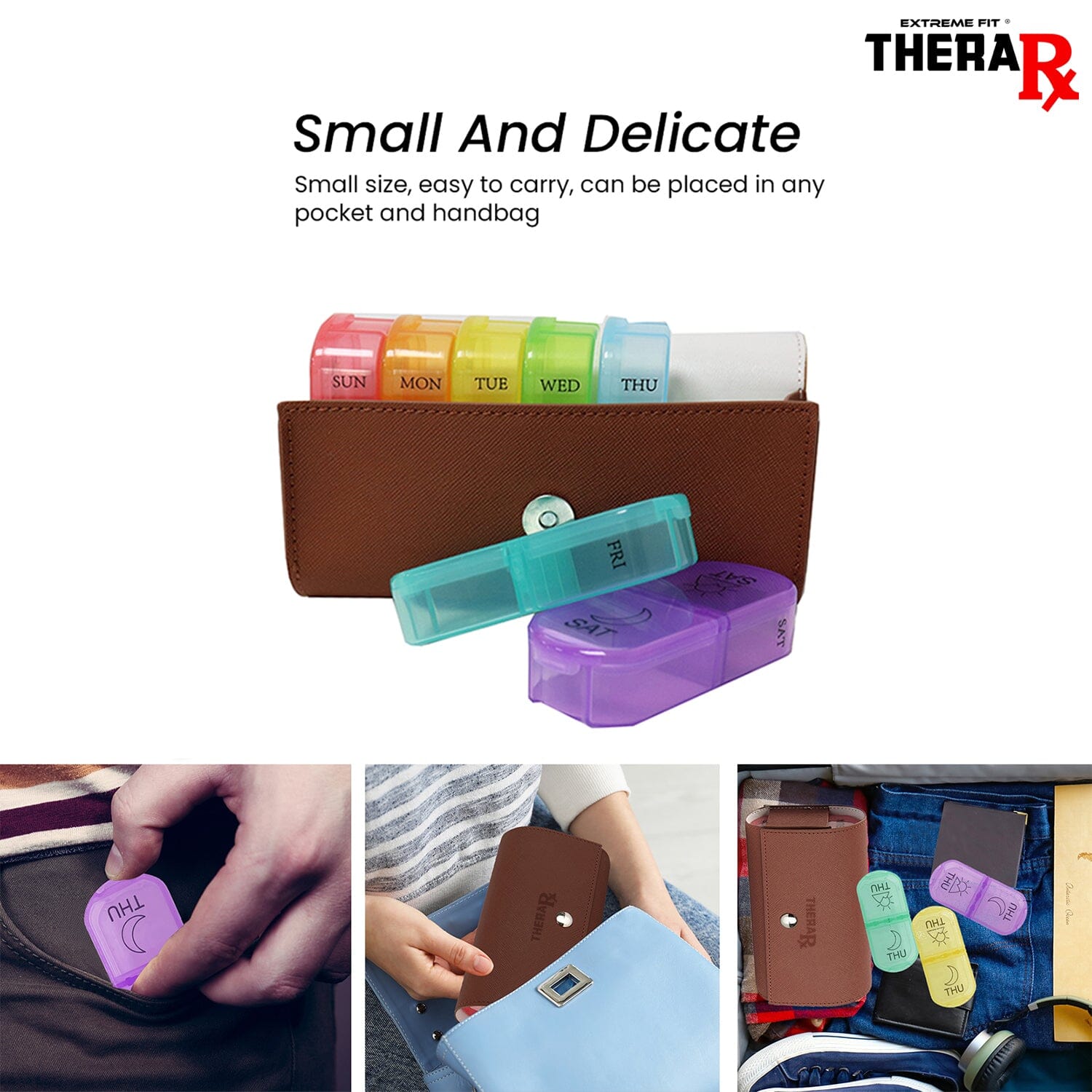 Large Daily Pill Box Medicine Organizer with PU Leather Case Very Cheap Pice