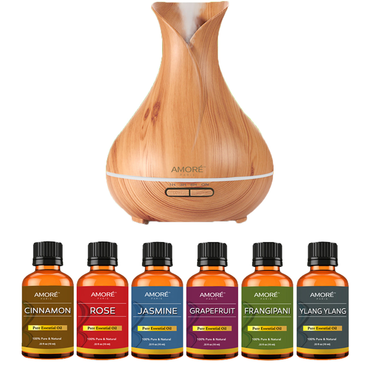 7-Pack: Ultrasonic Diffuser With Essential Oil Quality Free Shipping For Sale