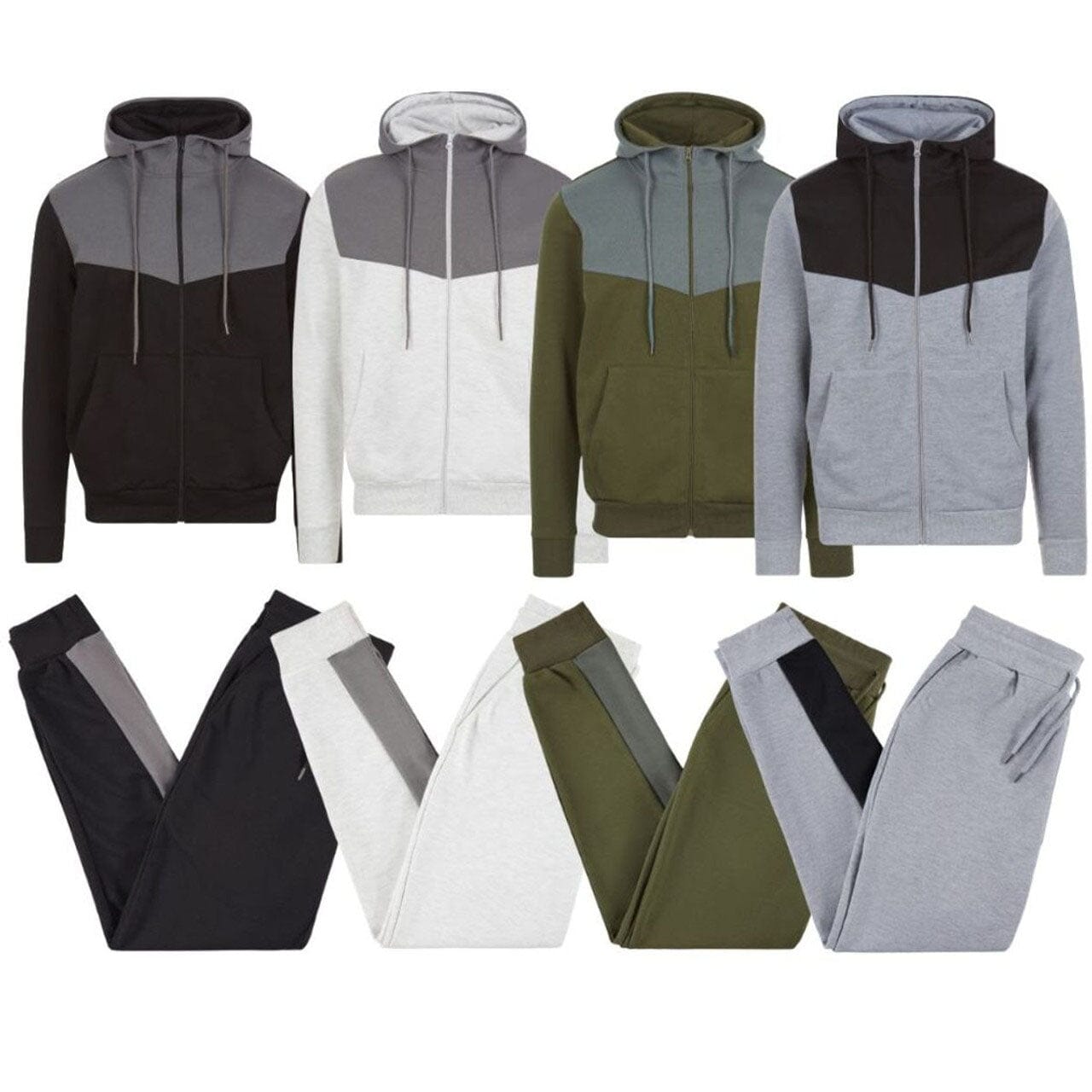 2-Piece: Men’s Fleece-Lined Tech Hoodie and Jogger Set Best Seller