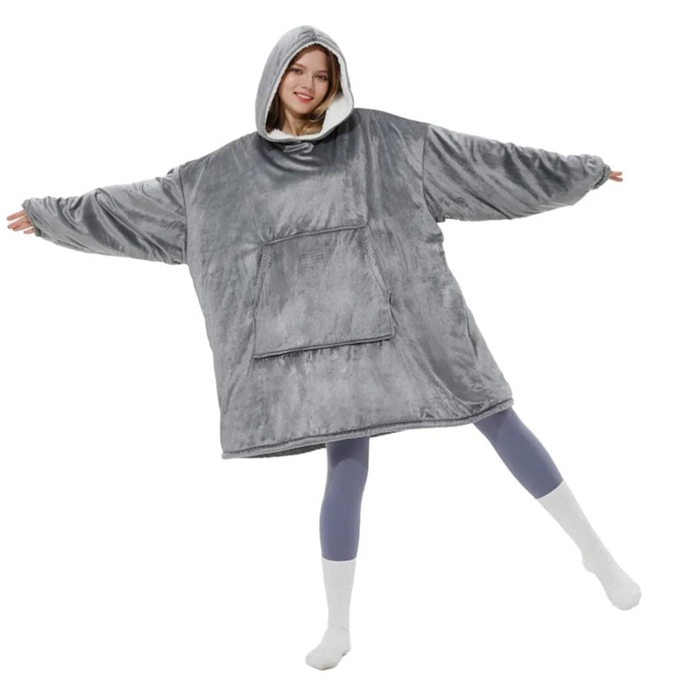 Unisex Sherpa Lined Wearable Hooded Blanket Cheap 2025 Newest