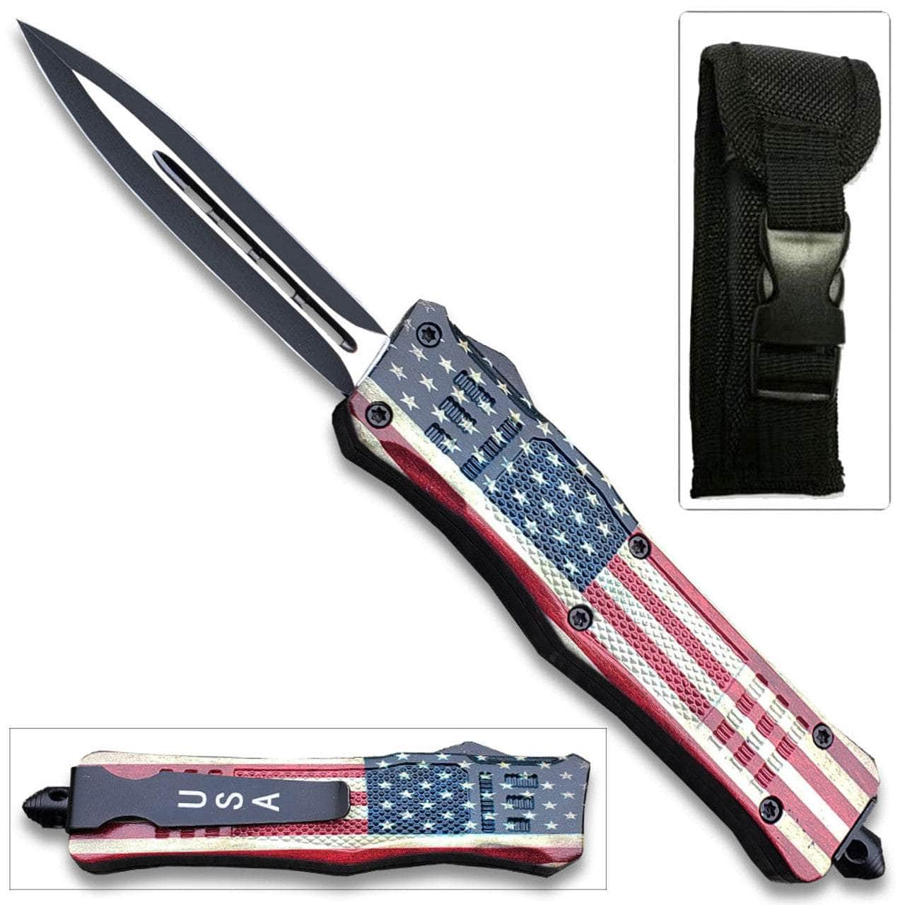 American Flag Swift OTF Knife Double Edge BladeOTFM-61 Sale Get To Buy