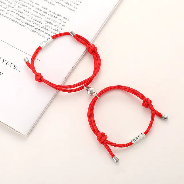 Magnetic Adjustable Simple Rope Couple Bracelet Original Cheap Pice