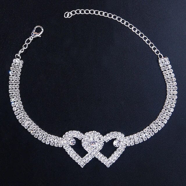 Women's White Ankle Bracelet Chandelier Heart From China Free Shipping Low Pice