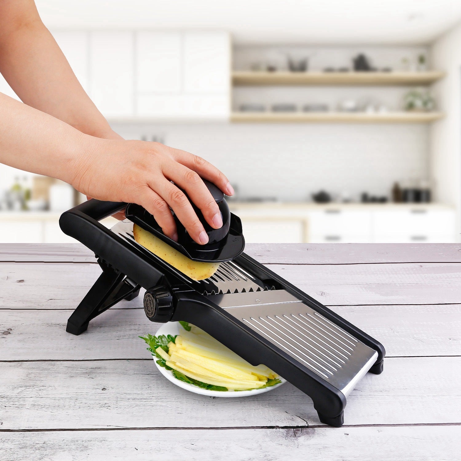 Mandoline Stainless Steel Food Slicer with 5 Adjustable Blades Sale Clearance