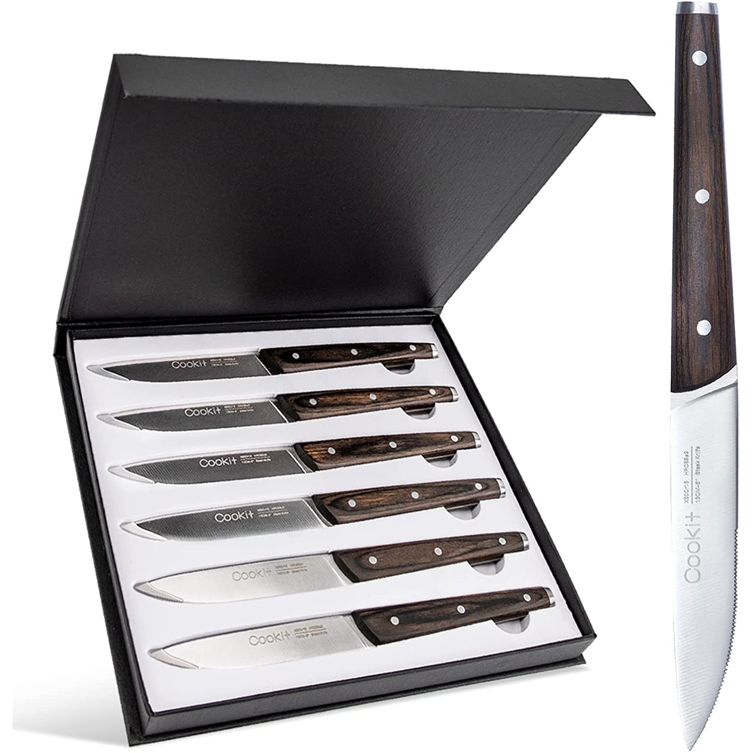 6-Piece: Cookit Steak Knife Set For Sale Cheap Online