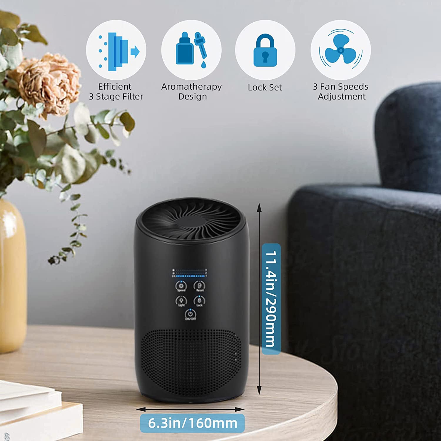 Ultra Quiet HEPA Air Purifier for Home Bedroom Clearance Manchester