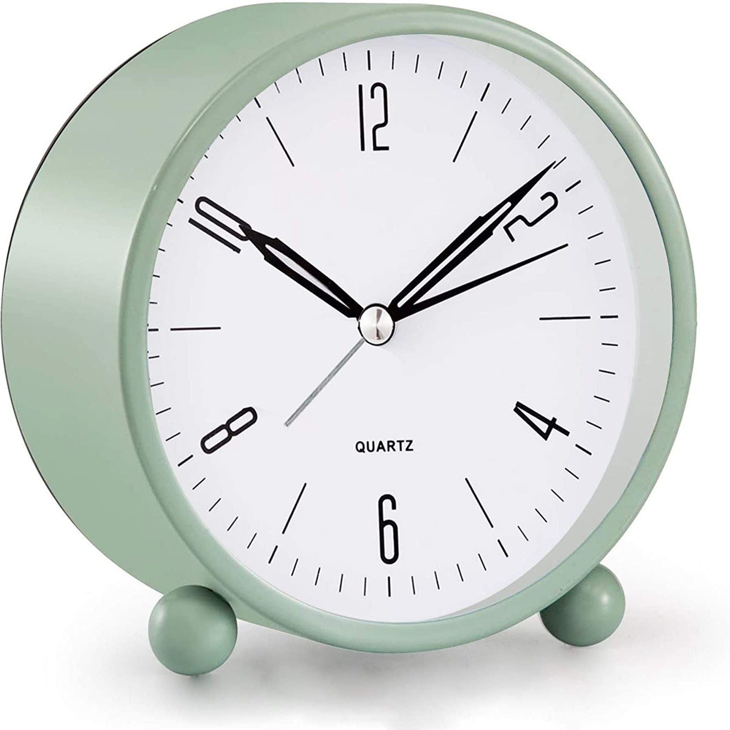 4 Super Silent Non Ticking Analog Alarm Clock with Night Light Online For Sale