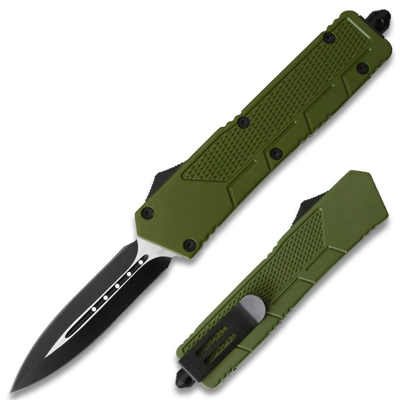 Green Spear Point OTF Out The Front Assisted Open Tactical Glass Breaker OTFL-201GR Clearance Get To Buy