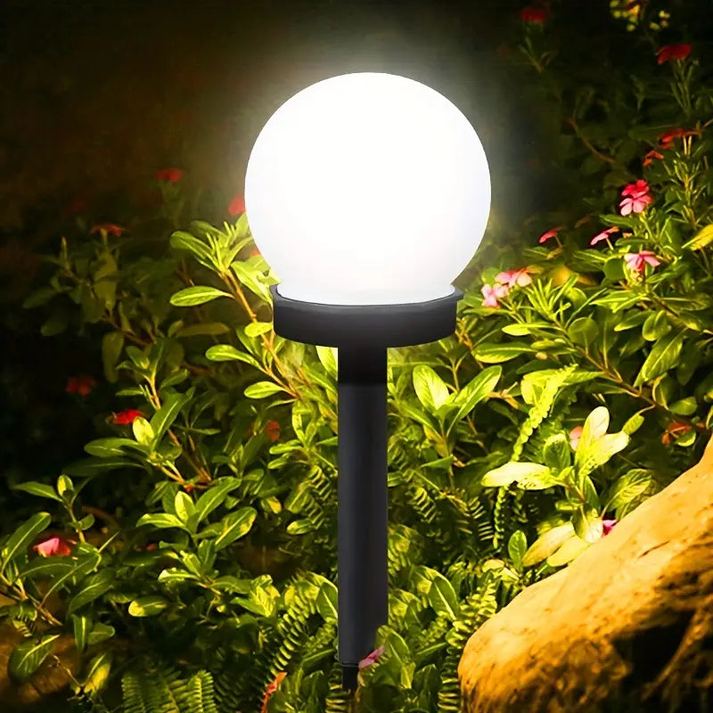 2-Pack: Solar LED Globe Powered Garden Light Outlet Buy