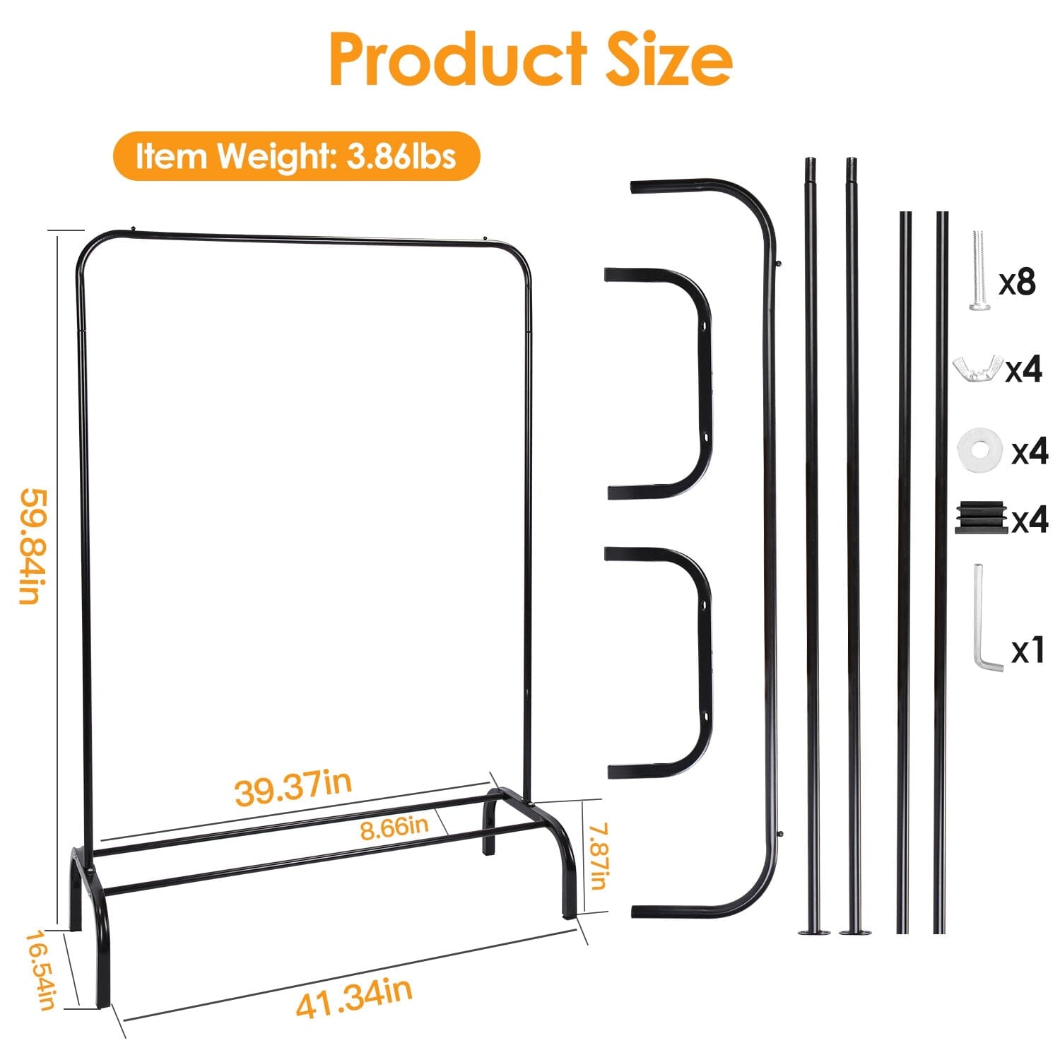 33Lbs Loading Garment Racks Freestanding with Bottom Shelf Outlet Geniue Stockist