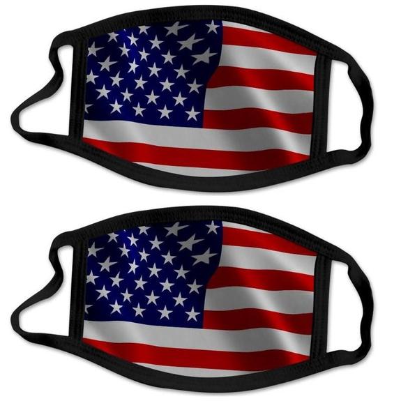 2-Pack: USA American Flag Reusable Washable Mask Genuine Cheap Pice