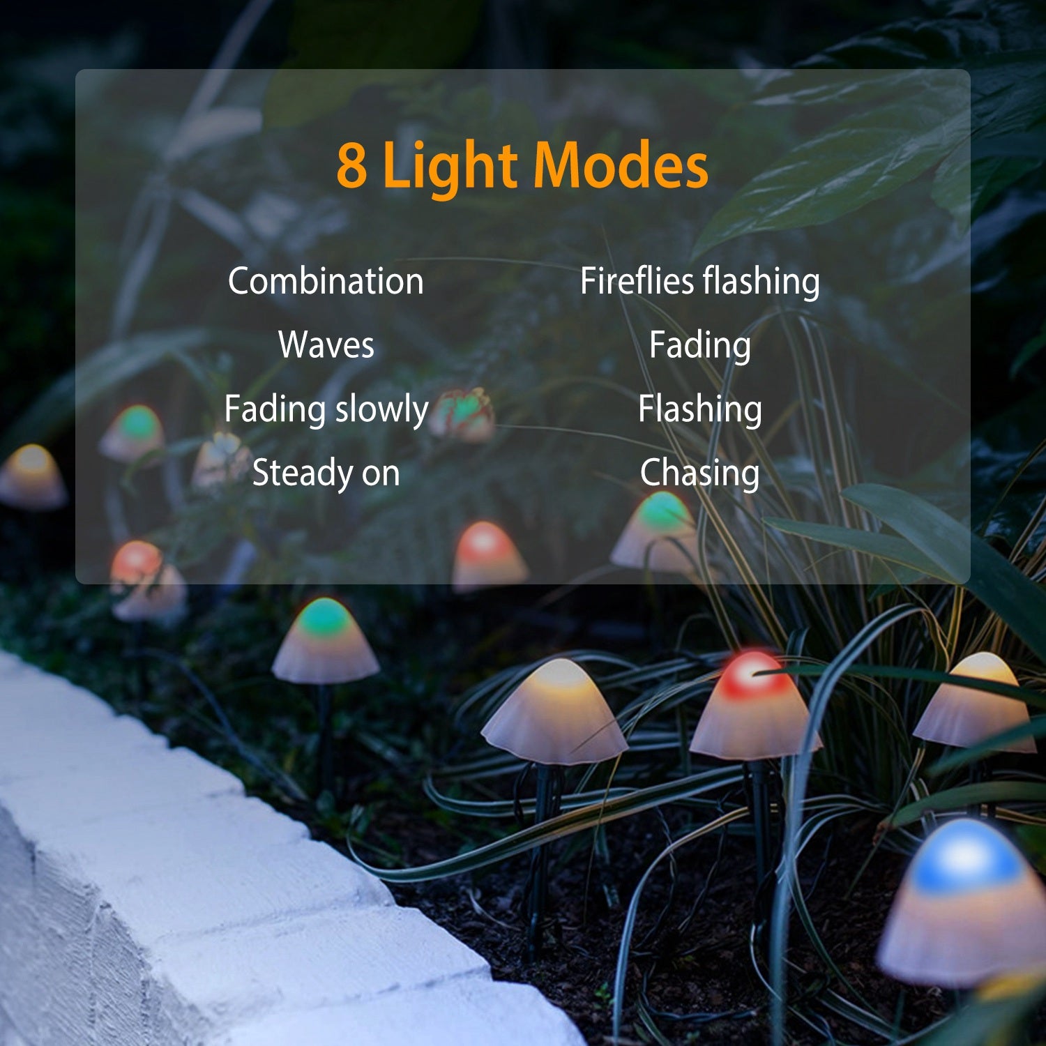 Solar Mushroom Lights Outdoor Decoration 10 LED Light Stake Shop Offer