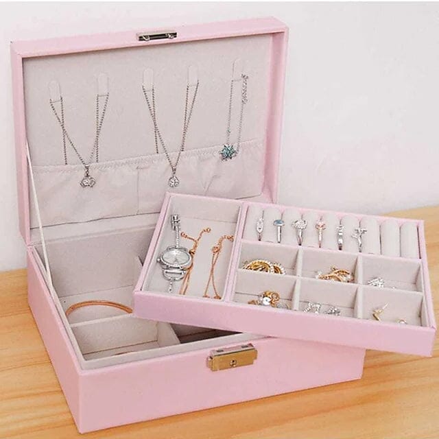 Lady PU Leather Jewelry Box Popular Sale Online