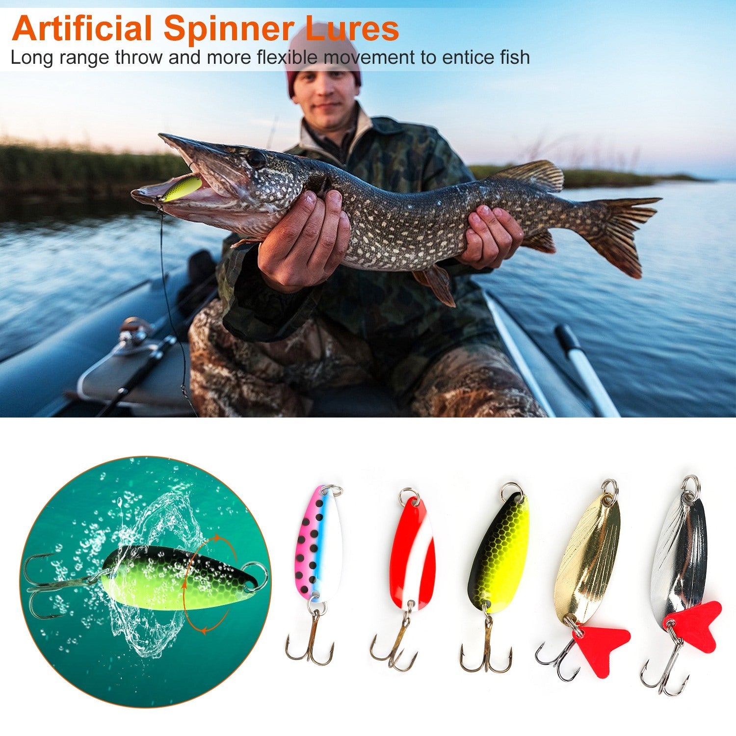 30-Piece: Fishing Metal Spoon Lures Kit Visit Online