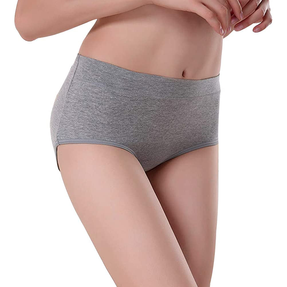 5-Pack: Cotton Mid Waist No Muffin Top Full Coverage Brief Ladies Underwear Sast Online