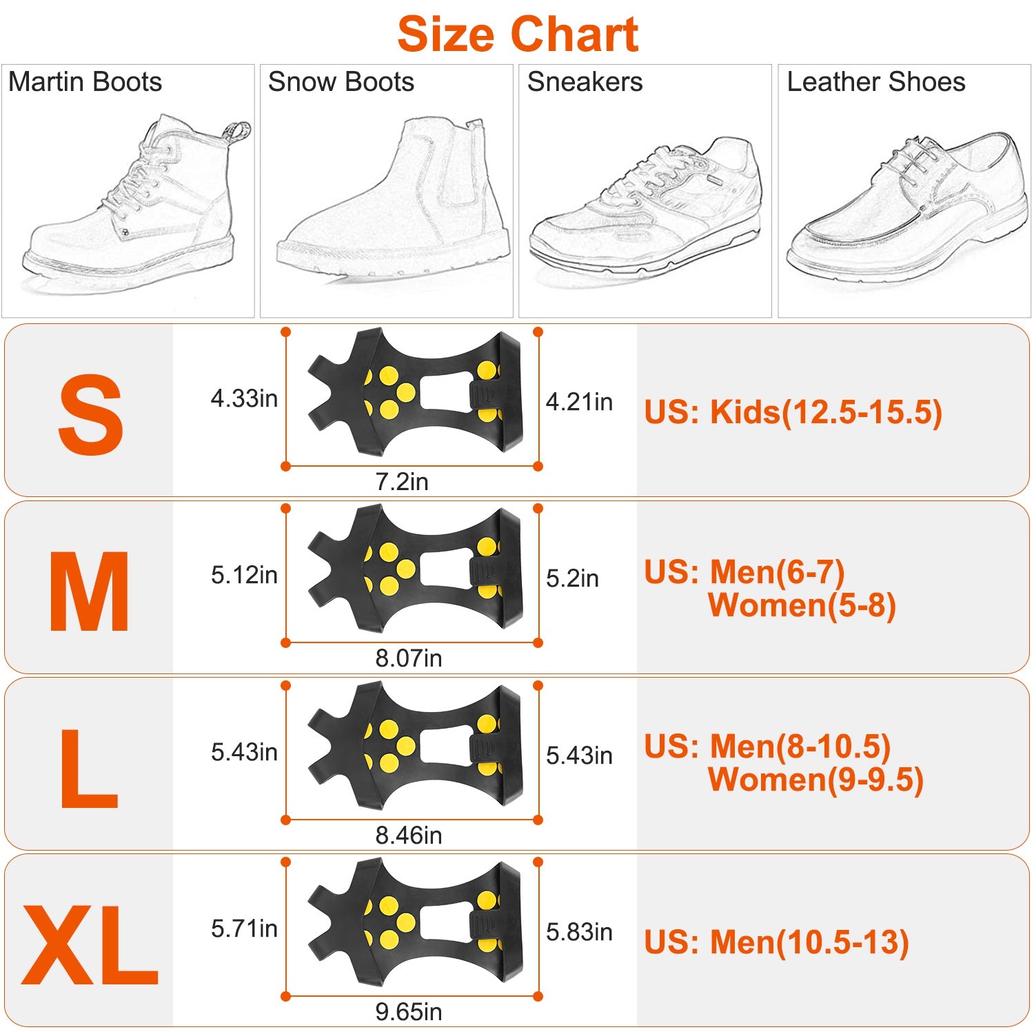 Ice Snow Grips Anti Slip Over Shoe Cheap Hot Sale