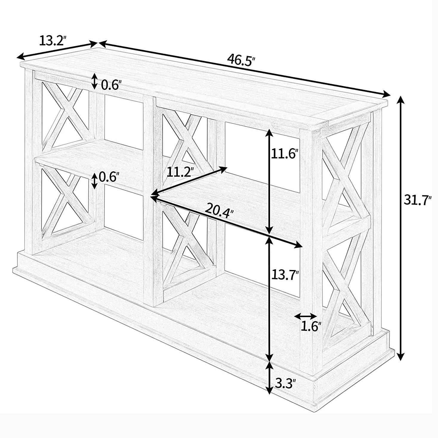 46.5 Entry Console Table Buy Cheap Footlocker Finishline