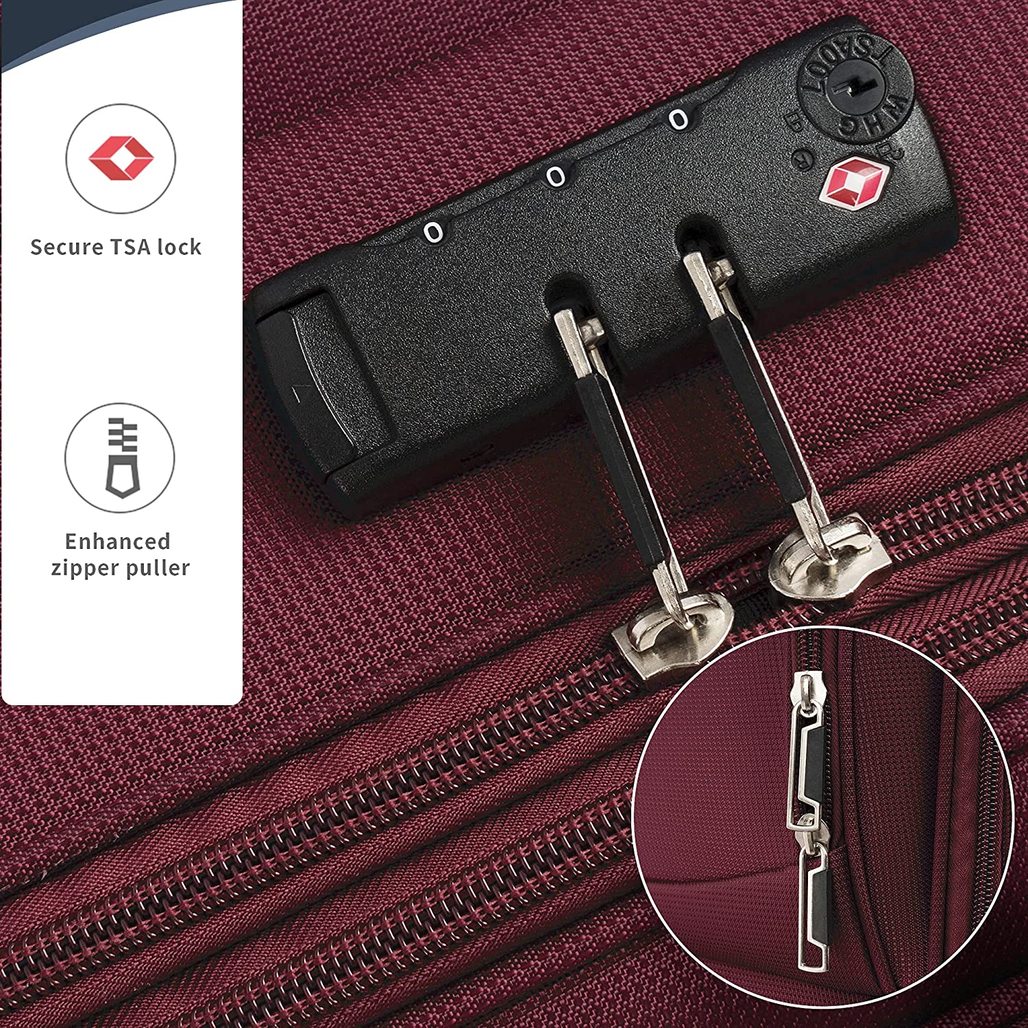 3-Pack: Softside Travel Luggage Set with TSA Lock Clearance Visit New