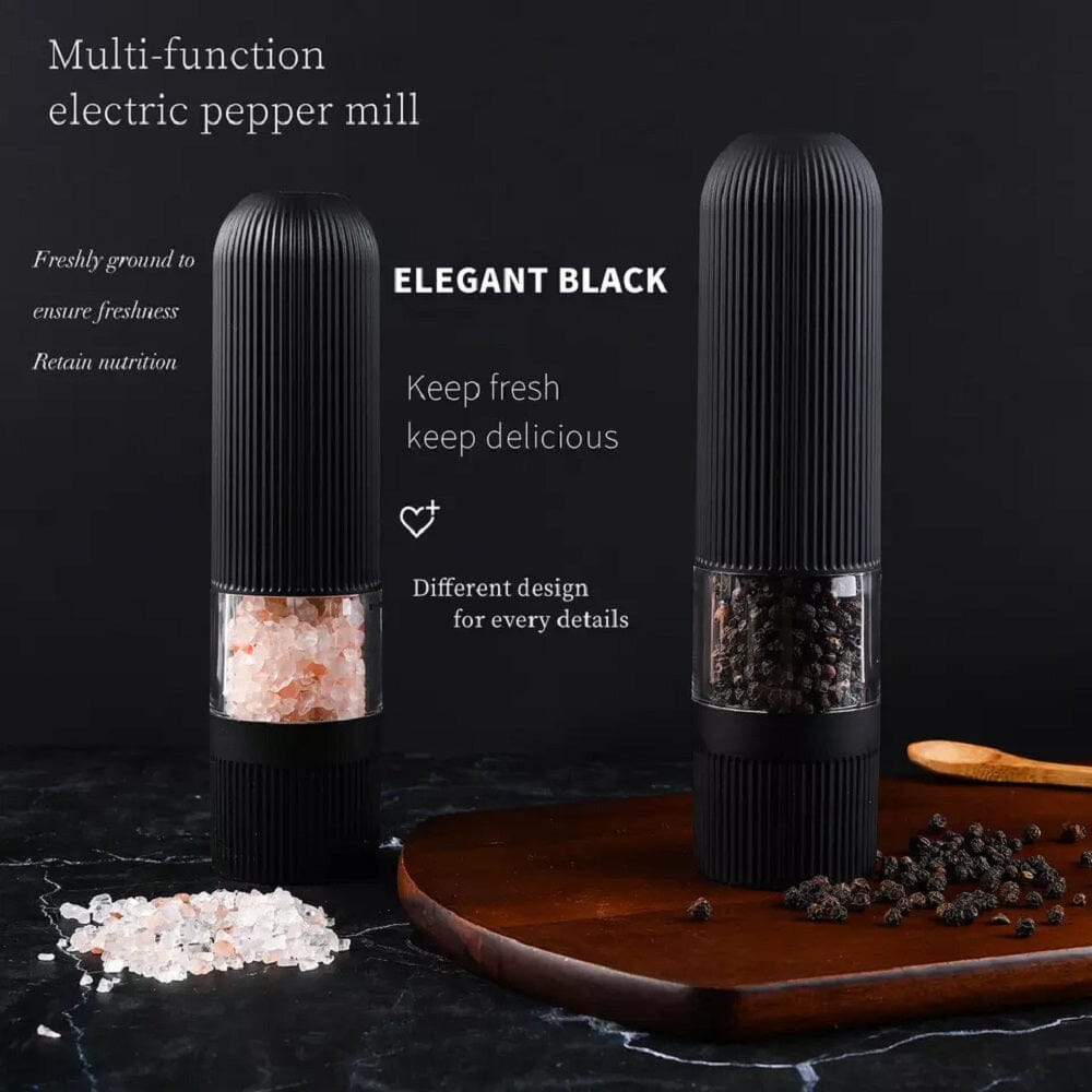 2-Pack: Nuvita Black and White Electric Salt and Pepper Grinder Soft Feel Outlet Largest Supplier