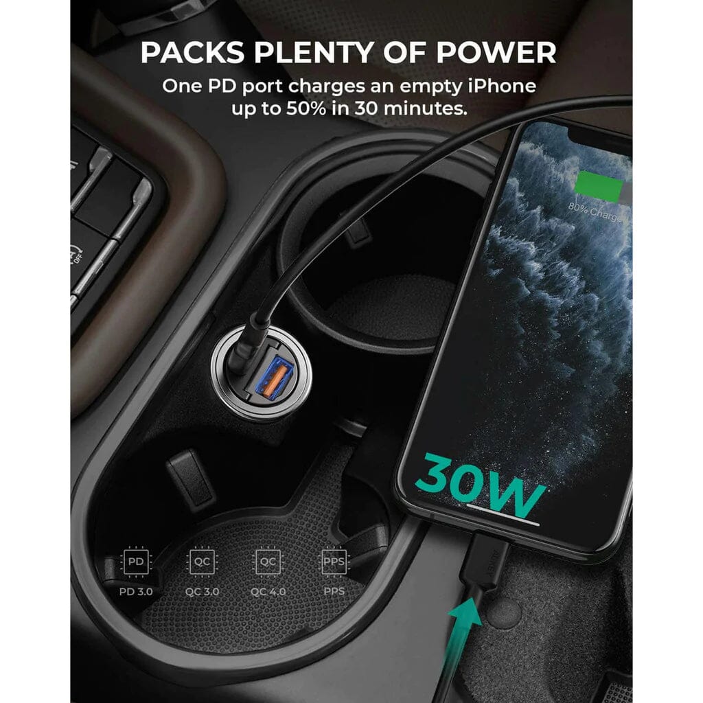 AUKEY Car Charger 30W Dual-Port Manchester For Sale