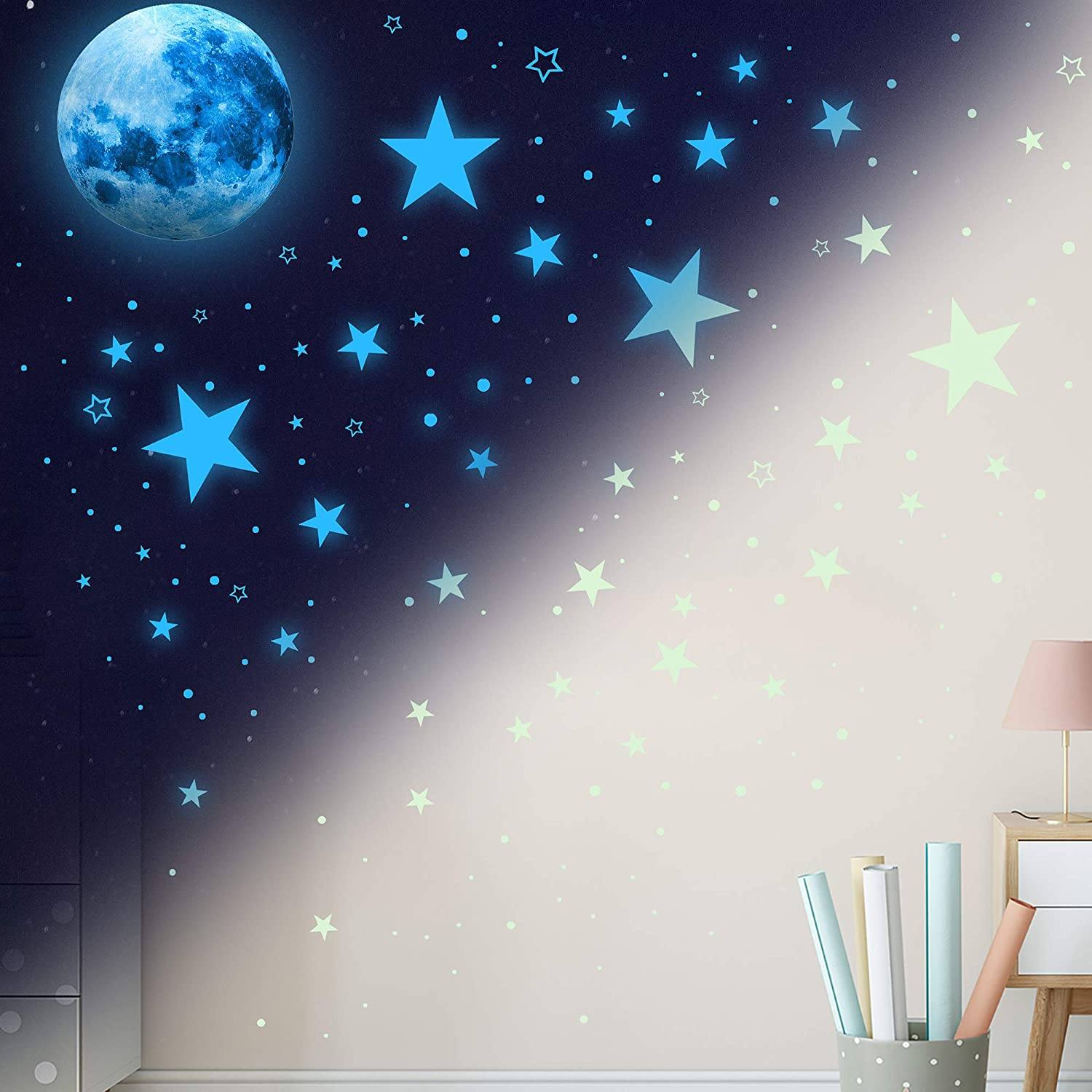 Dark Star Glow and Moon Wall Sticker Clearance Find Great