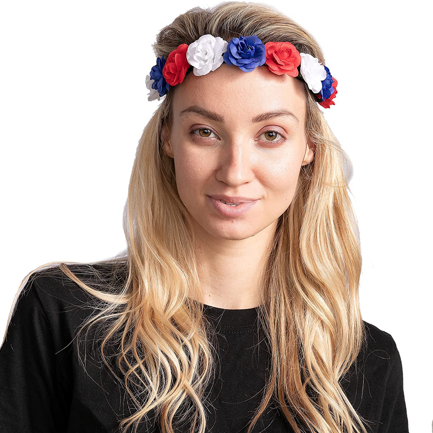 6-Piece: Patriotic Flower Headbands Cheap Real Authentic