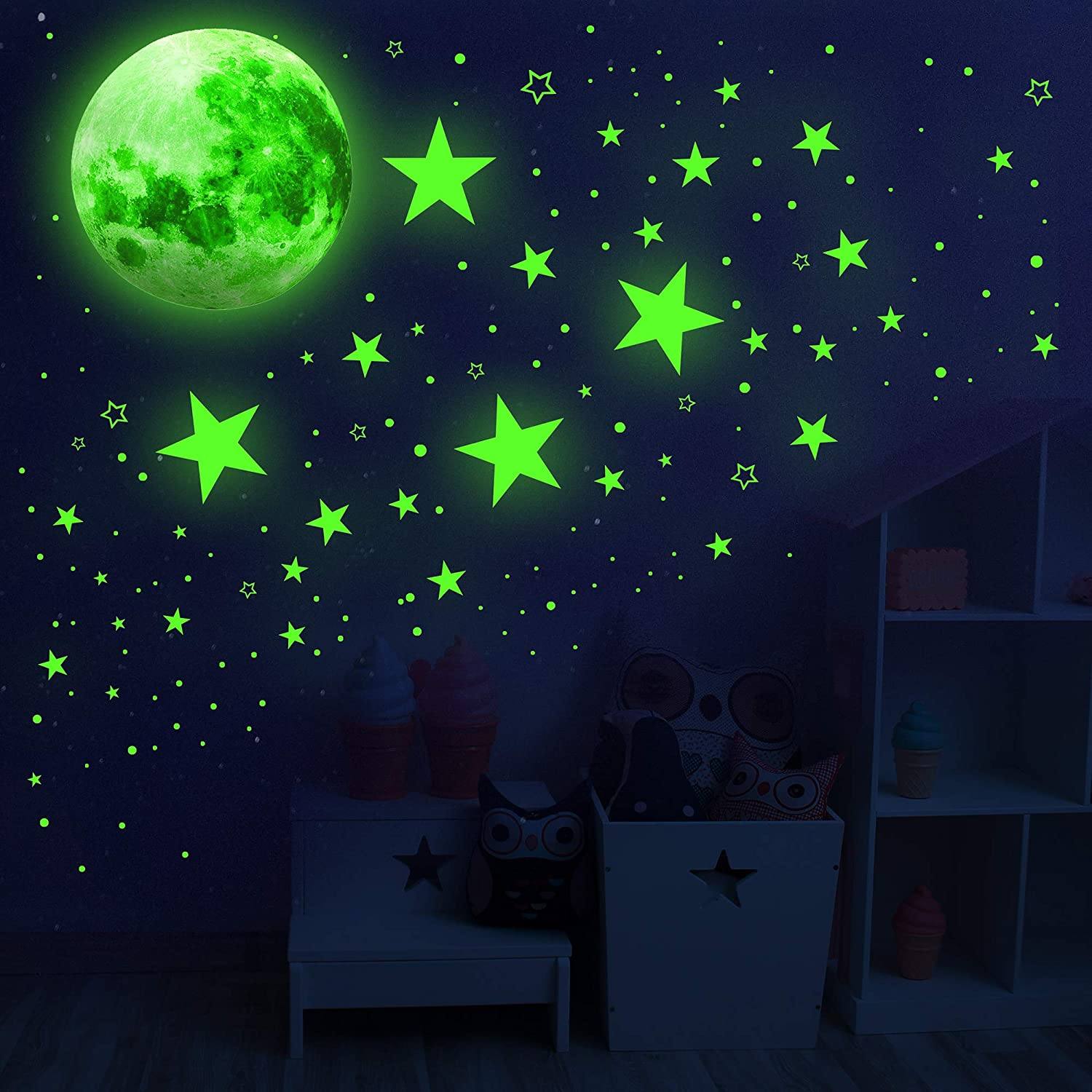 Dark Star Glow and Moon Wall Sticker Clearance Find Great