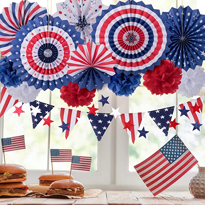 14-Piece: Patriotic Party Decorations Set Free Shipping Best Seller