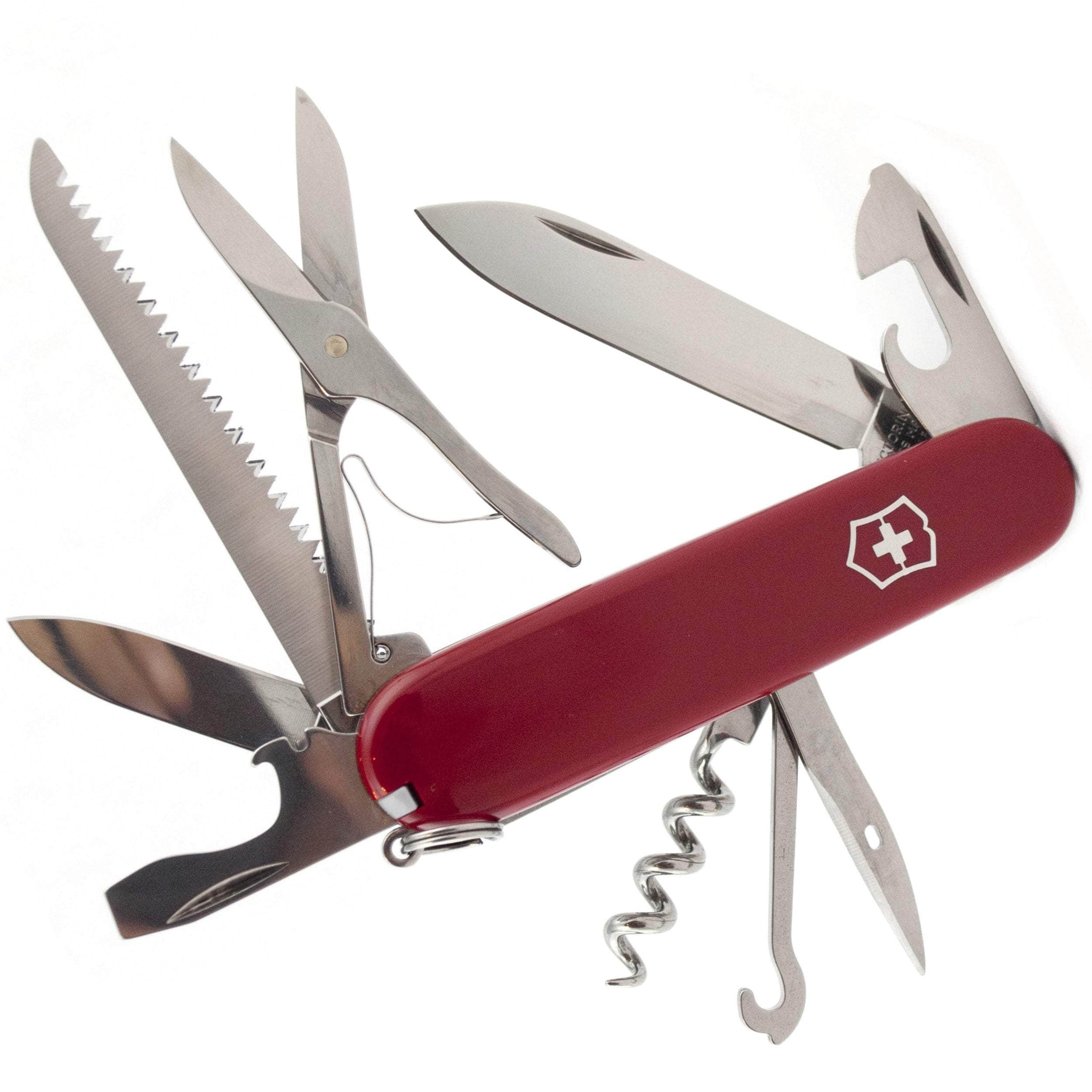 Victorinox Huntsman Swiss Army Knife, 3.5 Closed, Red Scales - 1.3713-033-X1 Sale New