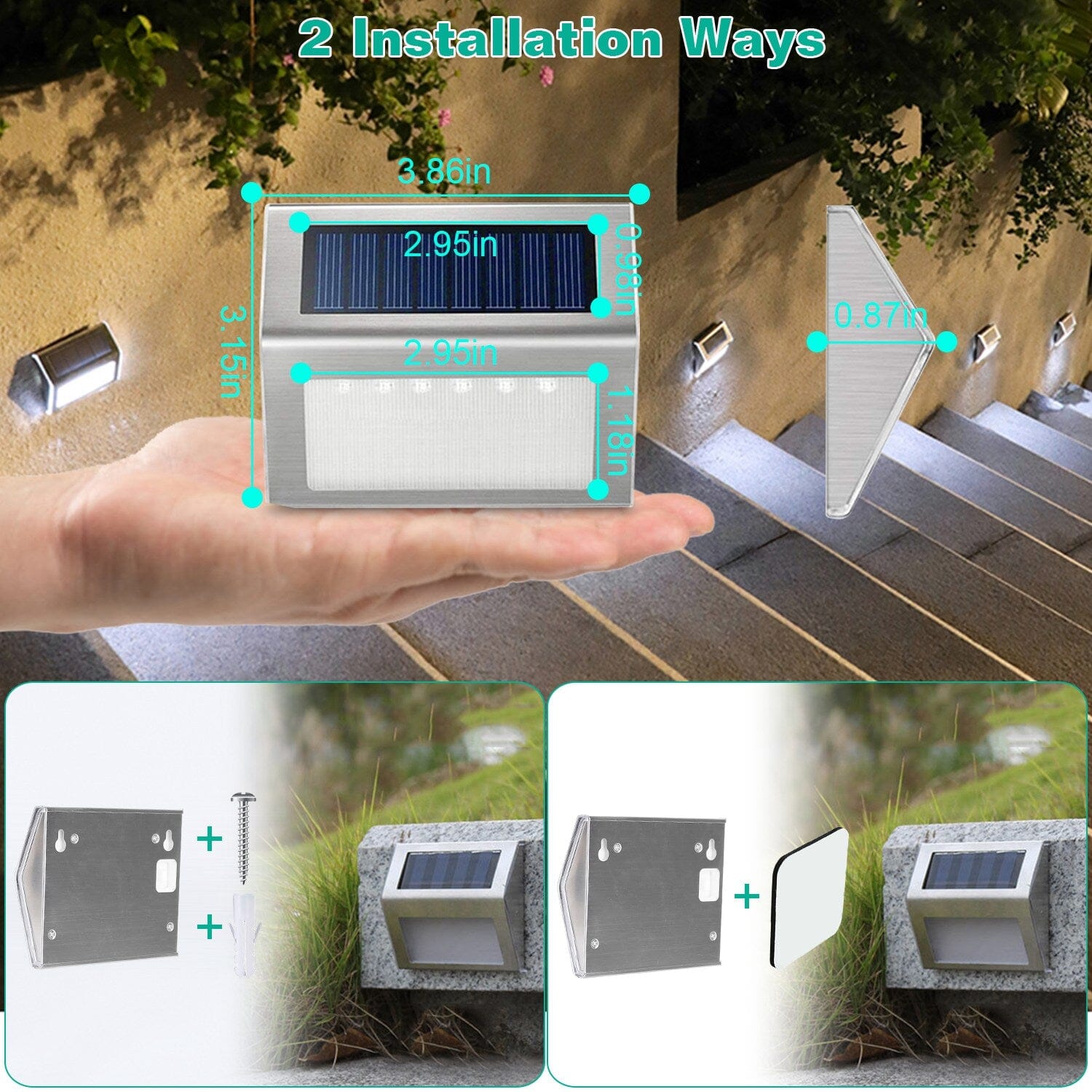 6-Pack: Solar Step Lights Online Cheap Pice